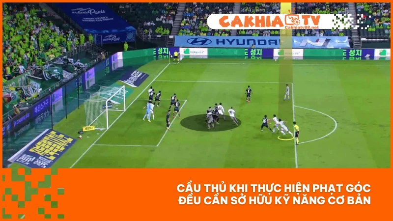 Đá phạt góc - Tình huống tiền đề cho những bàn thắng đỉnh cao 5 Cầu thủ khi thực hiện phạt góc đều cần sở hữu kỹ năng cơ bản
