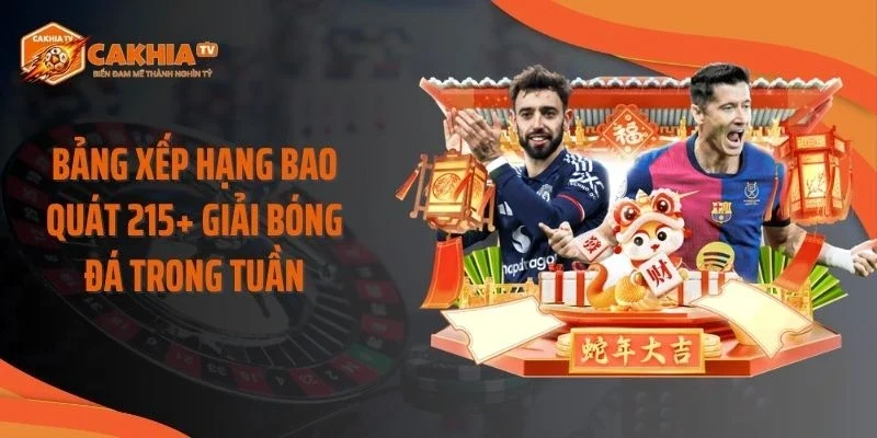 Bảng xếp hạng bao quát 215+ giải bóng đá trong tuần