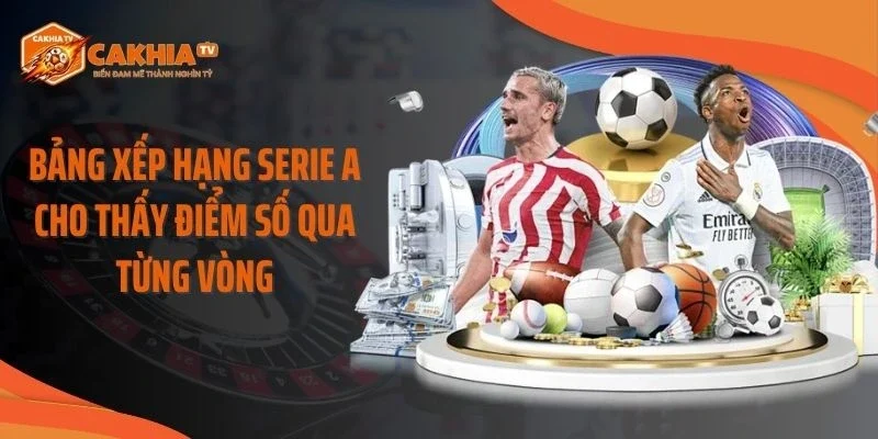 Bảng xếp hạng Serie A cho thấy điểm số qua từng vòng