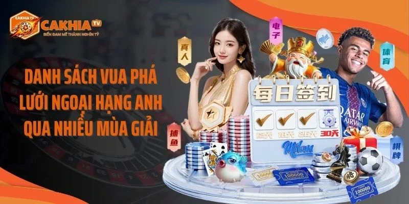 Danh sách vua phá lưới Ngoại Hạng Anh qua nhiều mùa giải