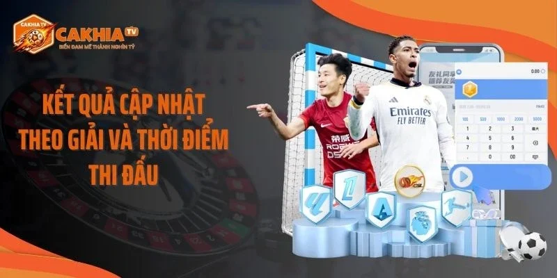 Kết quả cập nhật theo giải và thời điểm thi đấu